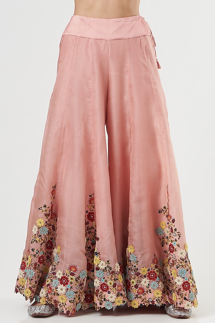 Pink Embroidered Bridal Sharara Set by Minaxi Dadoo at Pernia's Pop Up Shop