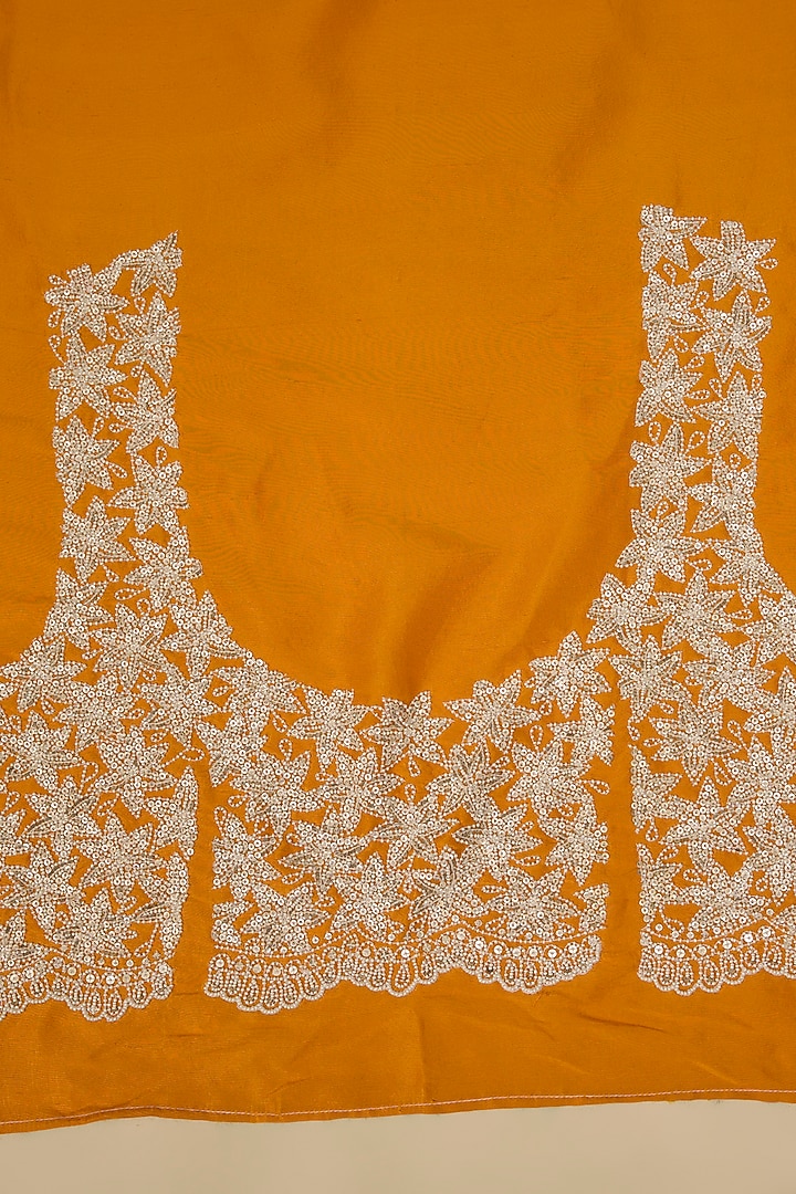 Yellow Organza Reception Saree Set by Minaxi Dadoo at Pernia's Pop Up Shop