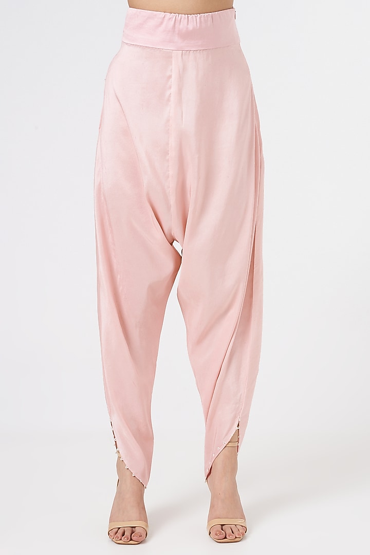 Pink Embroidered Cape Set by Minaxi Dadoo at Pernia's Pop Up Shop