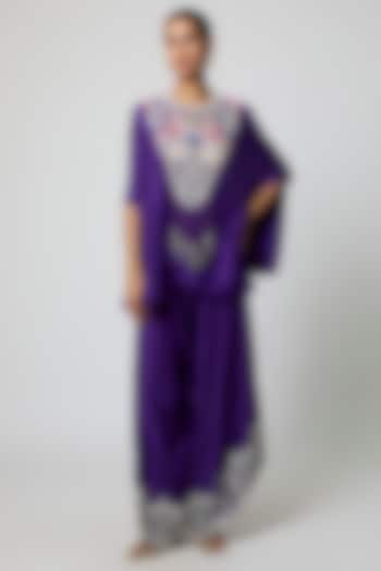 Violet Dupion Cape Set by Minaxi Dadoo at Pernia's Pop Up Shop