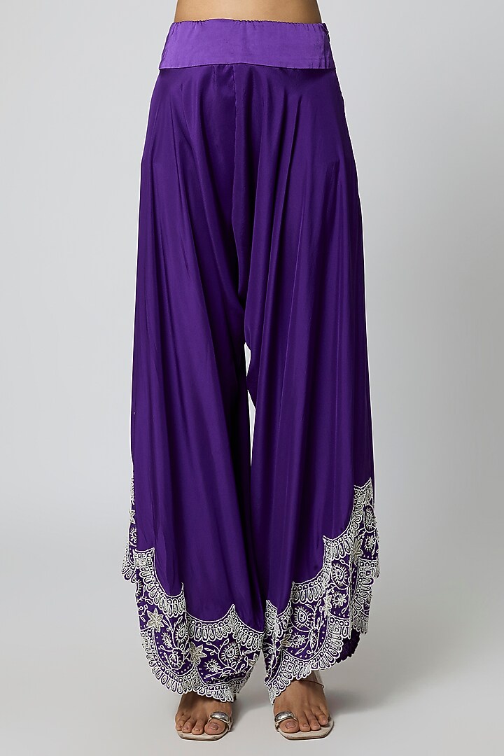 Violet Dupion Cape Set by Minaxi Dadoo at Pernia's Pop Up Shop