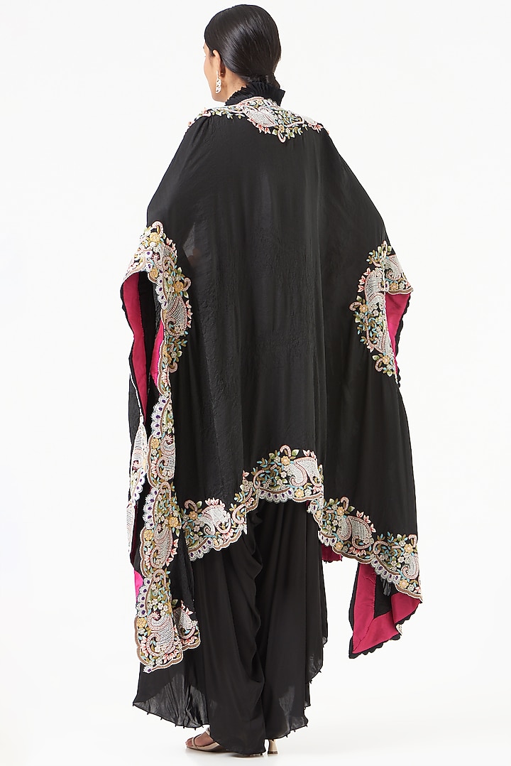 Black Dupion Kurta Set by Minaxi Dadoo at Pernia's Pop Up Shop