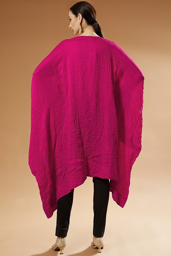 Rani Pink Embroidered Kaftan Set by Minaxi Dadoo at Pernia's Pop Up Shop