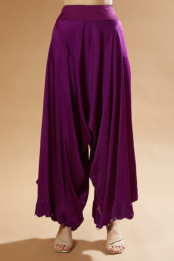 Purple Organza Cape Set by Minaxi Dadoo at Pernia's Pop Up Shop