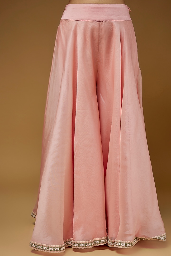 Fresh Pink Organza Bridal Sharara Set by Minaxi Dadoo at Pernia's Pop Up Shop