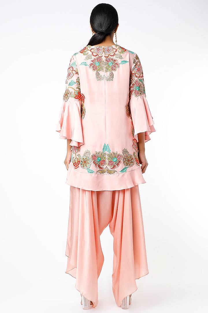 Light Rose Pink Dupion Silk Kurta Set by Minaxi Dadoo at Pernia's Pop Up Shop