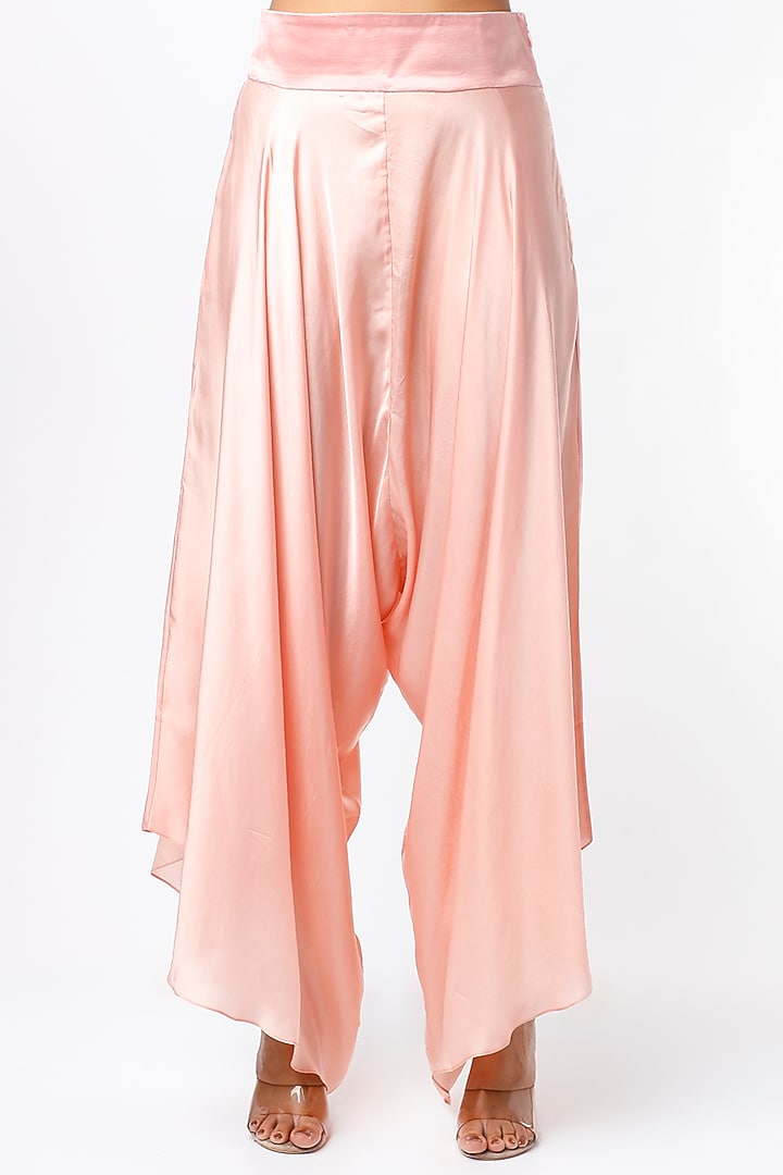 Light Rose Pink Dupion Silk Kurta Set by Minaxi Dadoo at Pernia's Pop Up Shop