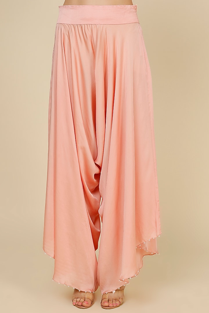 Pink Dupion Cape Set by Minaxi Dadoo at Pernia's Pop Up Shop