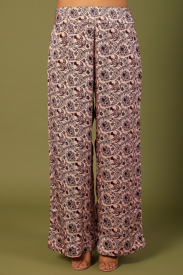 Black & White Silk Printed Kaftan Set by Minaxi Dadoo at Pernia's Pop Up Shop