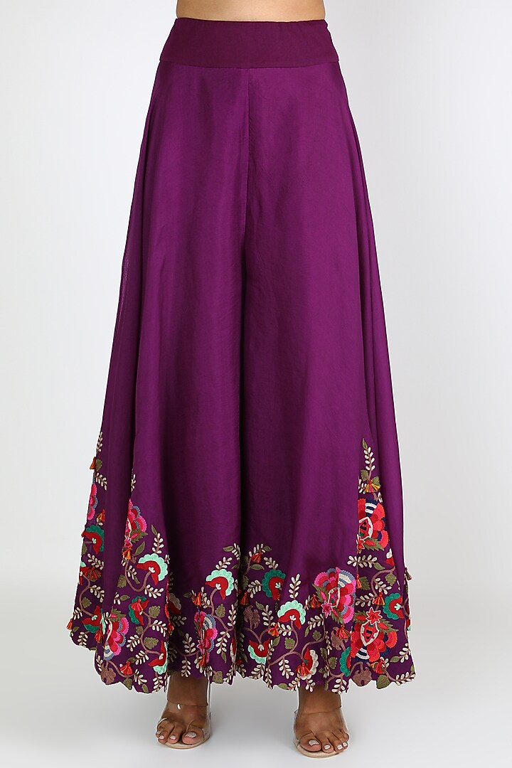 Purple Organza Bridal Sharara Set by Minaxi Dadoo at Pernia's Pop Up Shop