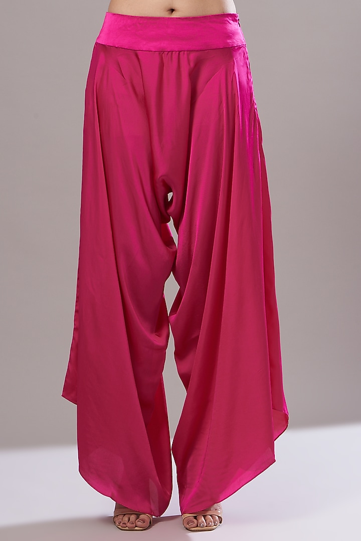 Pink Dupion Hankey Cape Set by Minaxi Dadoo at Pernia's Pop Up Shop