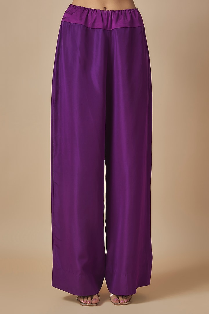 Purple Dupion Dori Work Kurta Set by Minaxi Dadoo at Pernia's Pop Up Shop