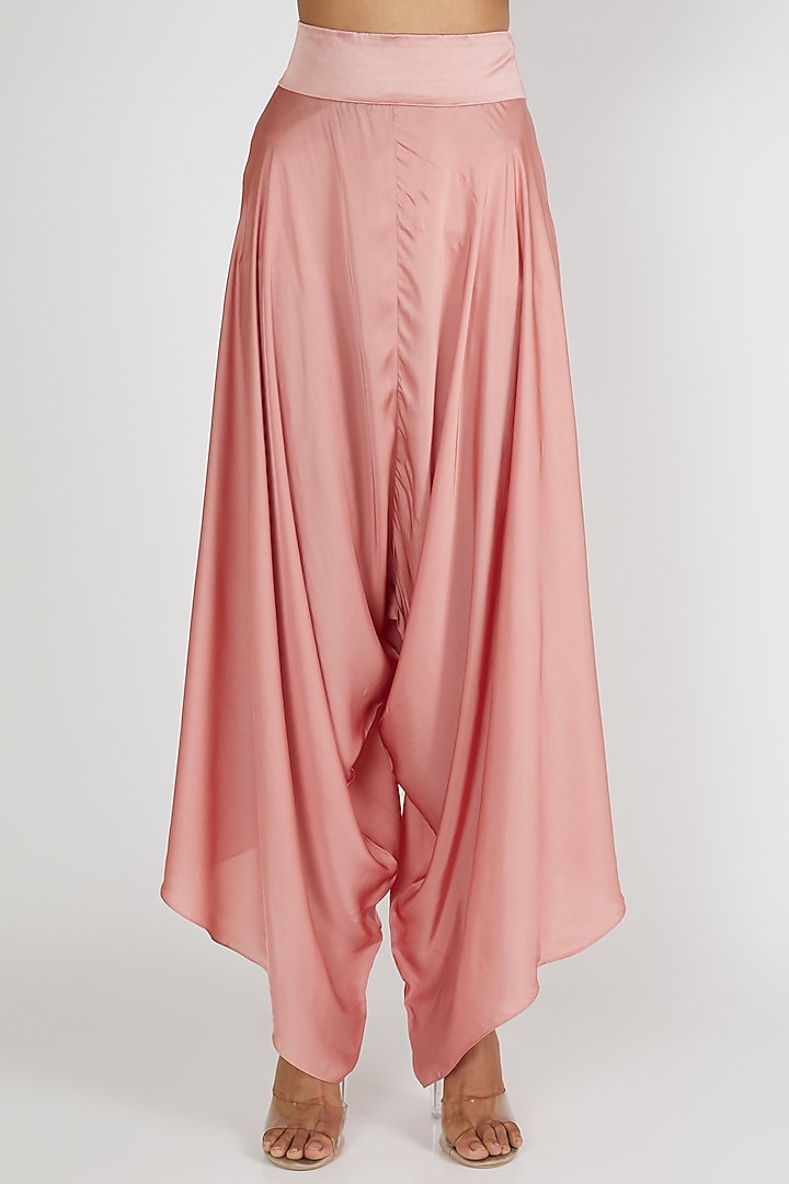 Blush Pink Embroidered Tunic Set With Cape by Minaxi Dadoo at Pernia's Pop Up Shop