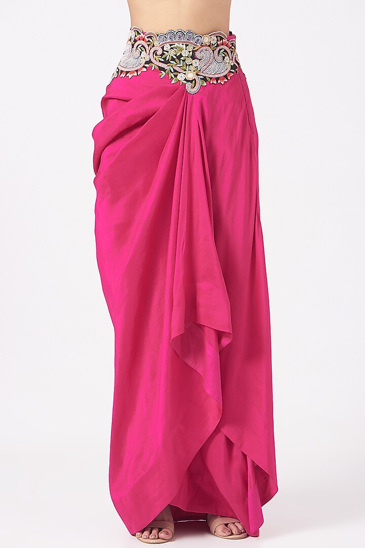 Multi-Colored Embroidered Kaftan Set by Minaxi Dadoo at Pernia's Pop Up Shop
