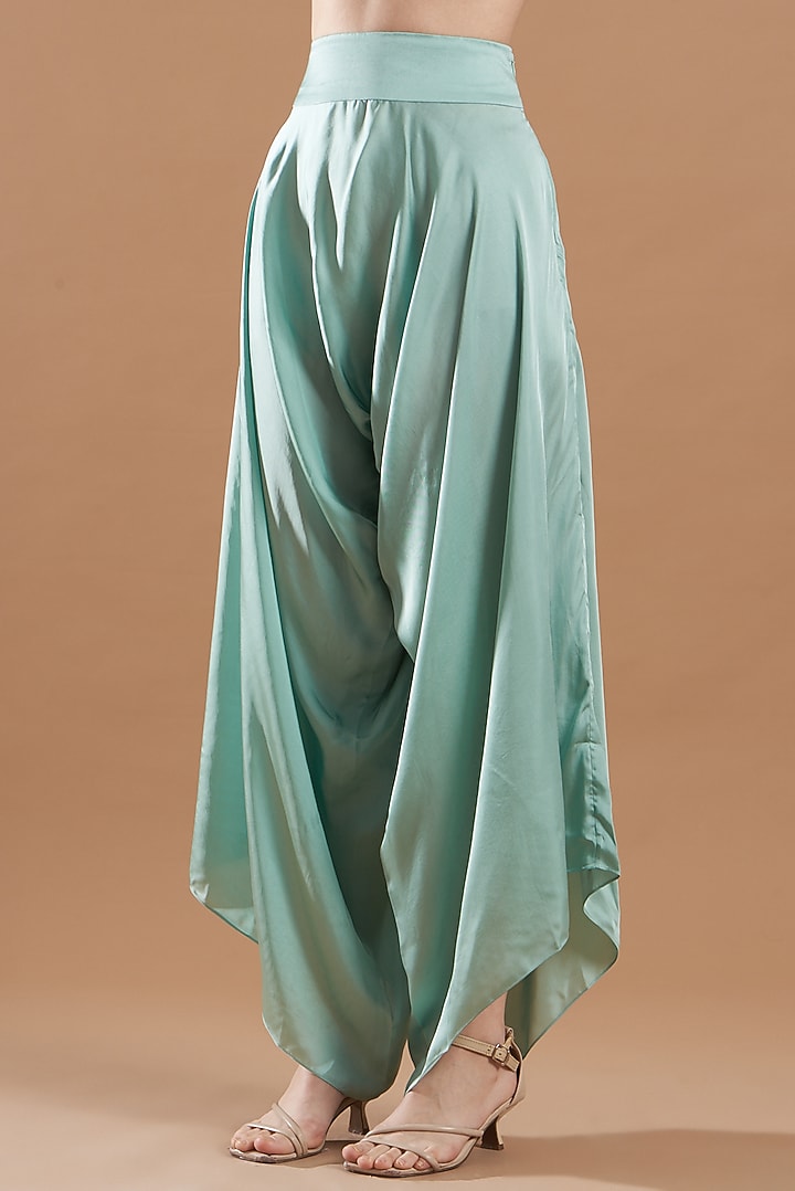 Powder Blue Embroidered Cape Set by Minaxi Dadoo at Pernia's Pop Up Shop