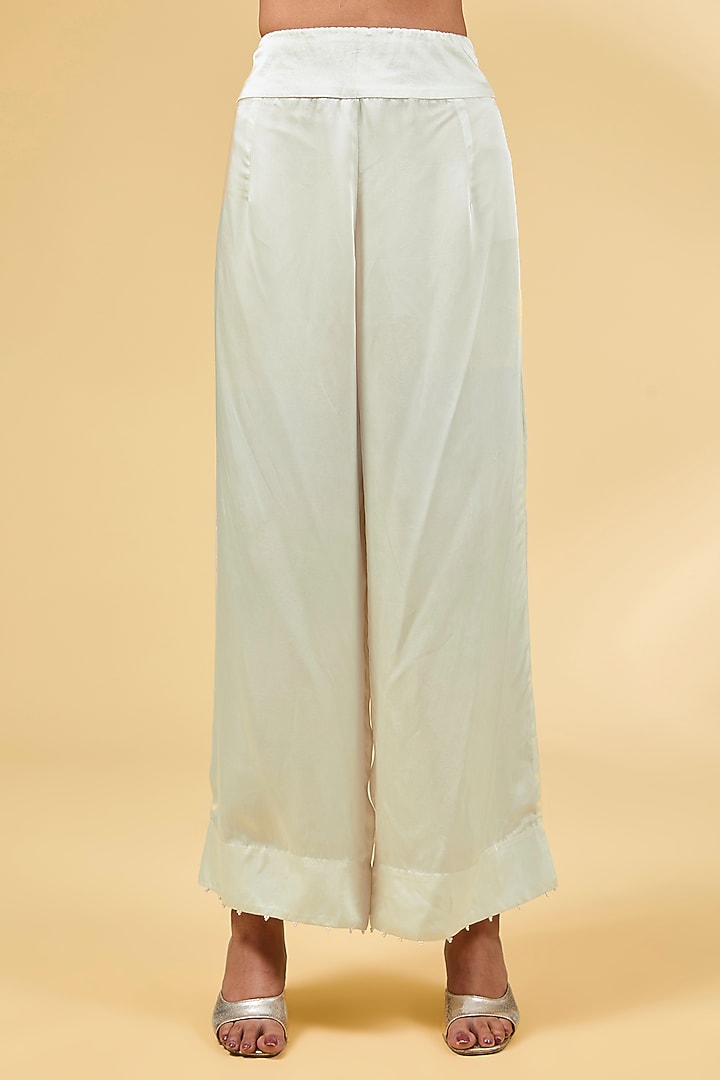 Ivory Dupion Silk Dori Work Kurta Set by Minaxi Dadoo at Pernia's Pop Up Shop