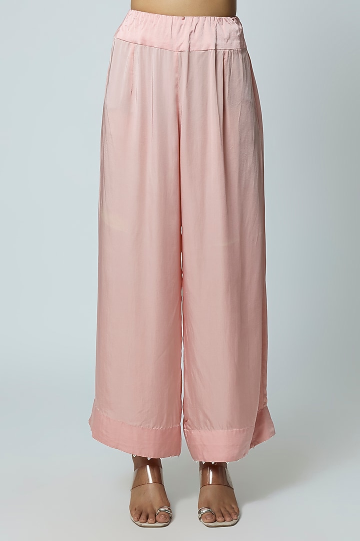 Pink Dupion Pearl Work Kurta Set by Minaxi Dadoo at Pernia's Pop Up Shop