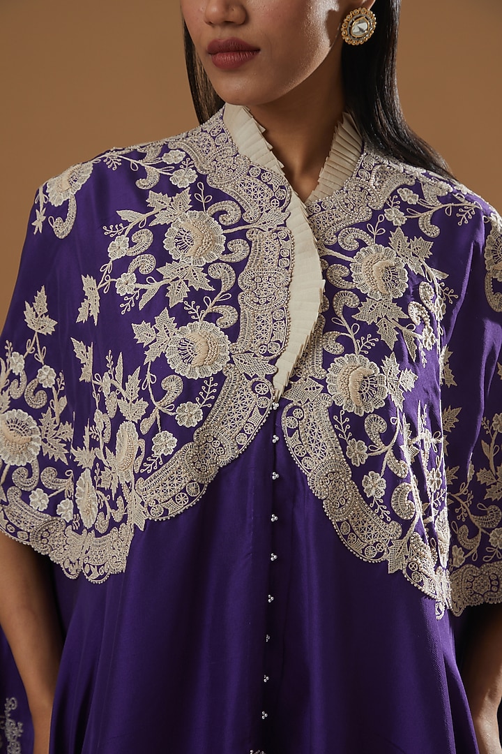 Purple Organza Gharara Set by Minaxi Dadoo at Pernia's Pop Up Shop