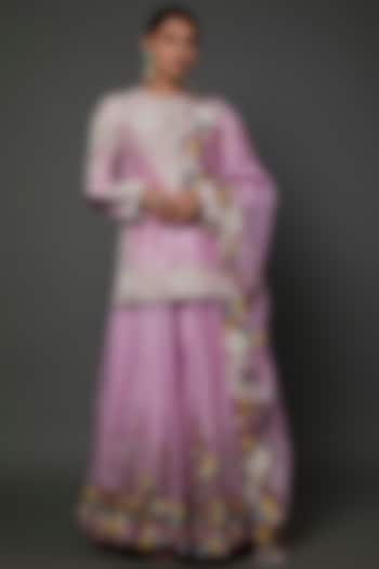 Lavender Floral Sharara Set by Minaxi Dadoo at Pernia's Pop Up Shop