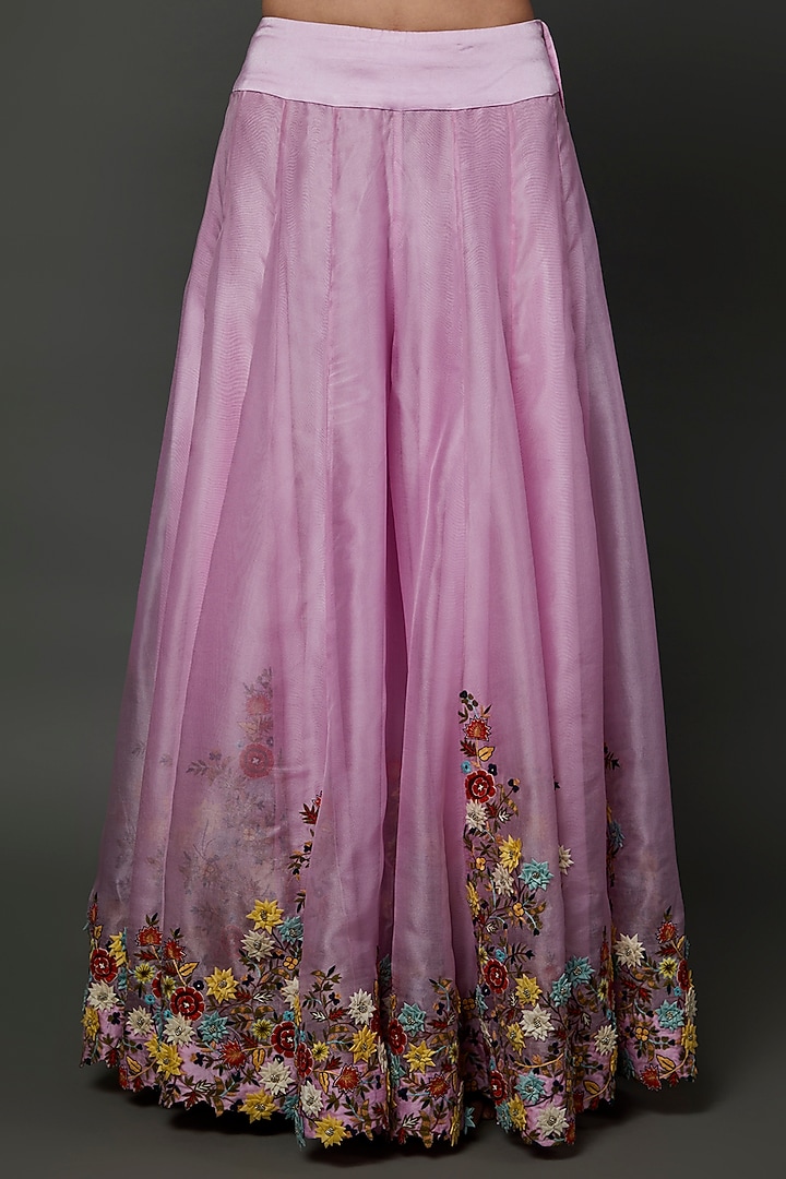 Lavender Floral Bridal Sharara Set by Minaxi Dadoo at Pernia's Pop Up Shop