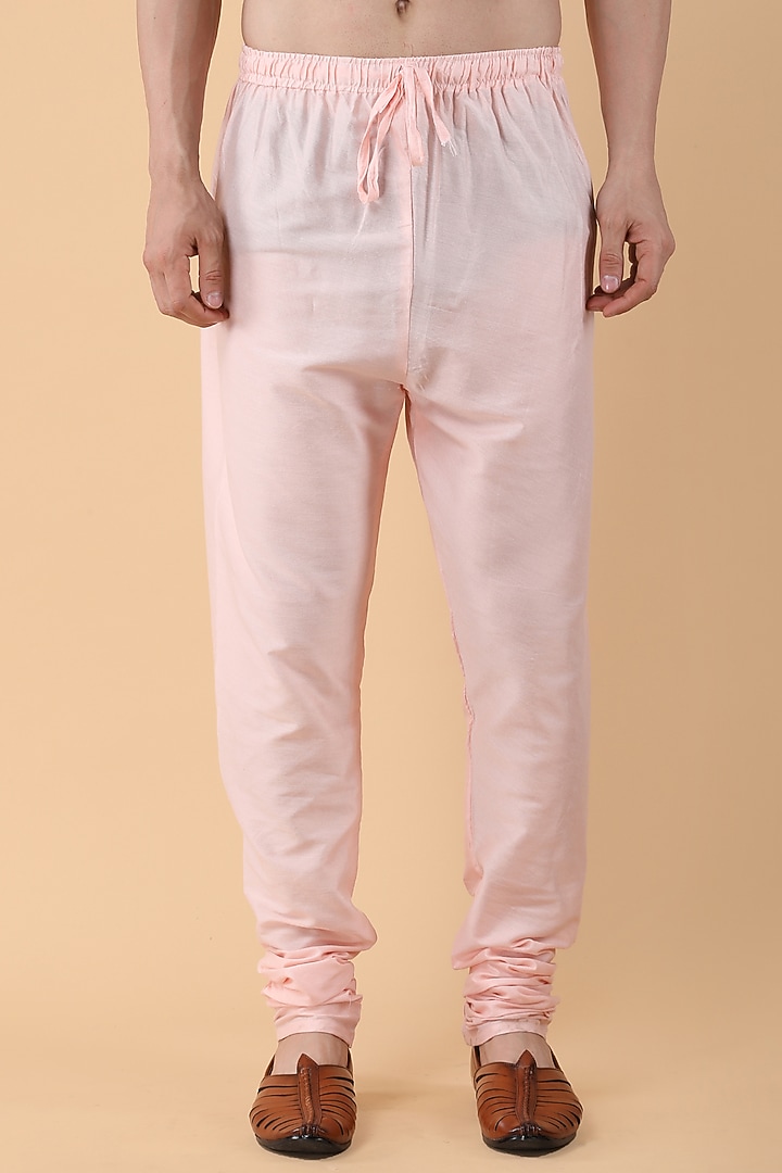 Peach Art Silk Printed Bundi Jacket Set by Manish Nagdeo Men at Pernia's Pop Up Shop