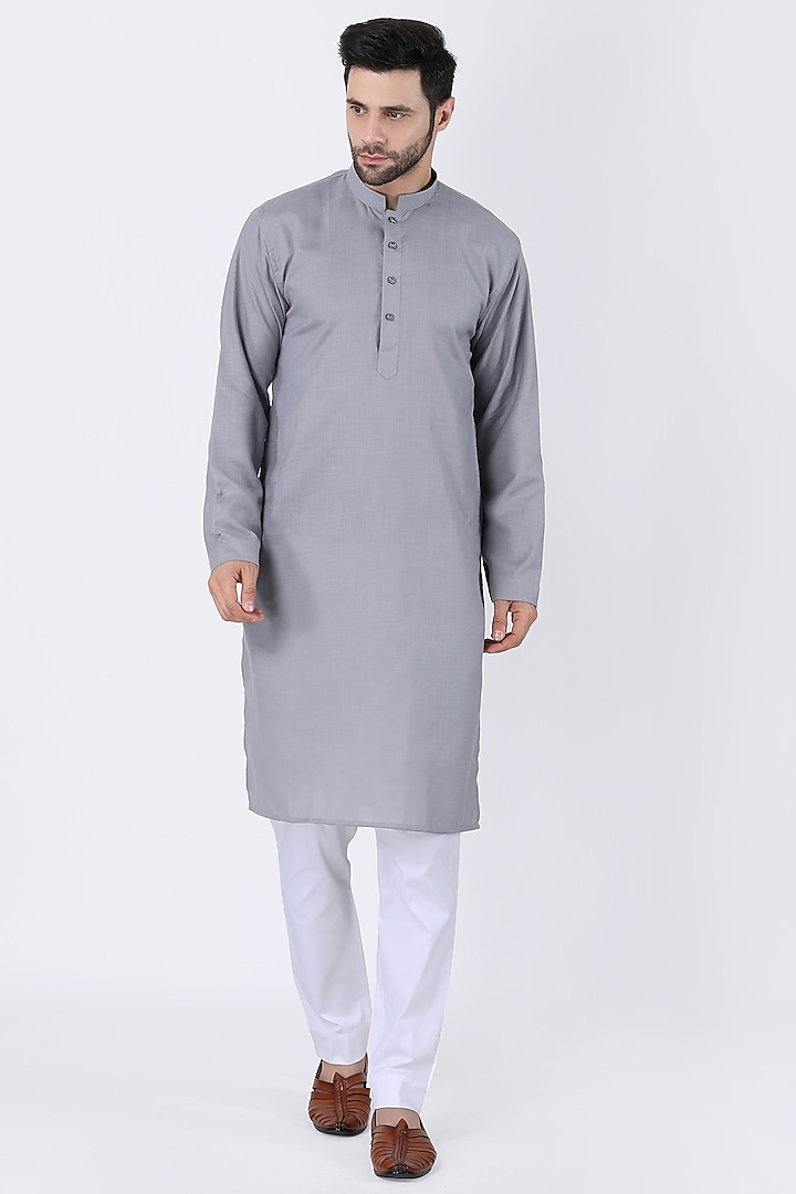 Multi-Colored Ruby Cotton Silk Asymmetric Bundi Jacket Set by Manish Nagdeo Men at Pernia's Pop Up Shop