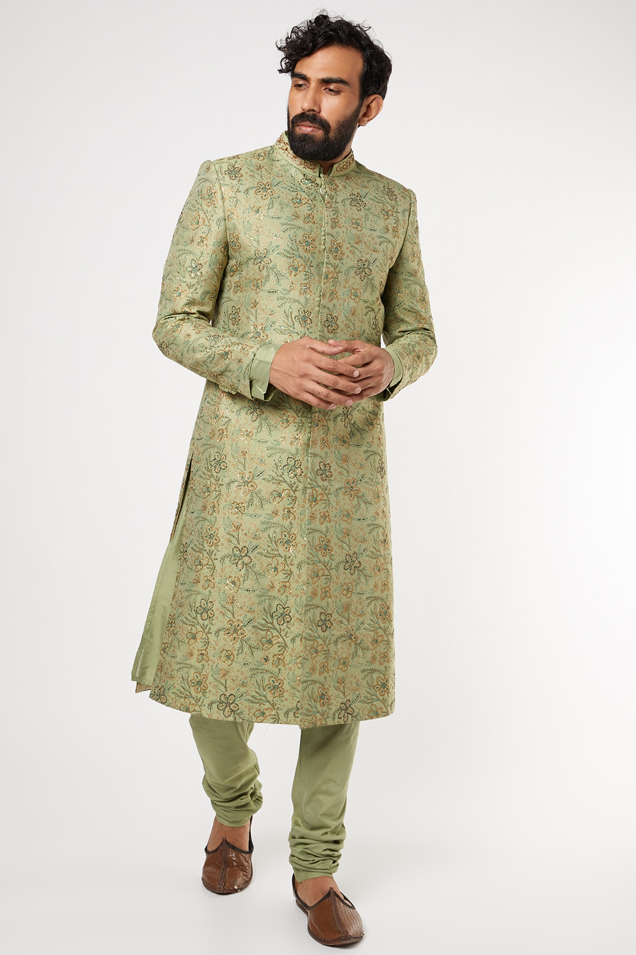 Buy Pink Jacquard Wedding Wear Fancy Pattern Sherwani Online Shopping Online  From Surat Wholesale Shop.