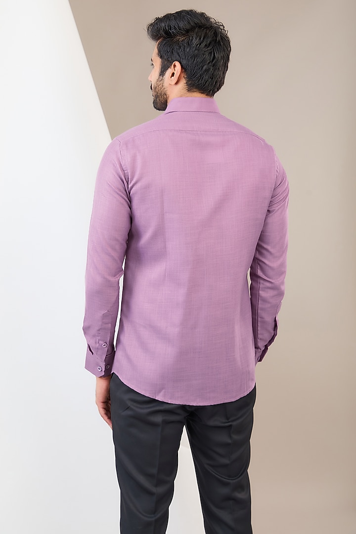Purple Cotton Blend Floral Printed Party Wear Shirt by Manish Nagdeo Men at Pernia's Pop Up Shop