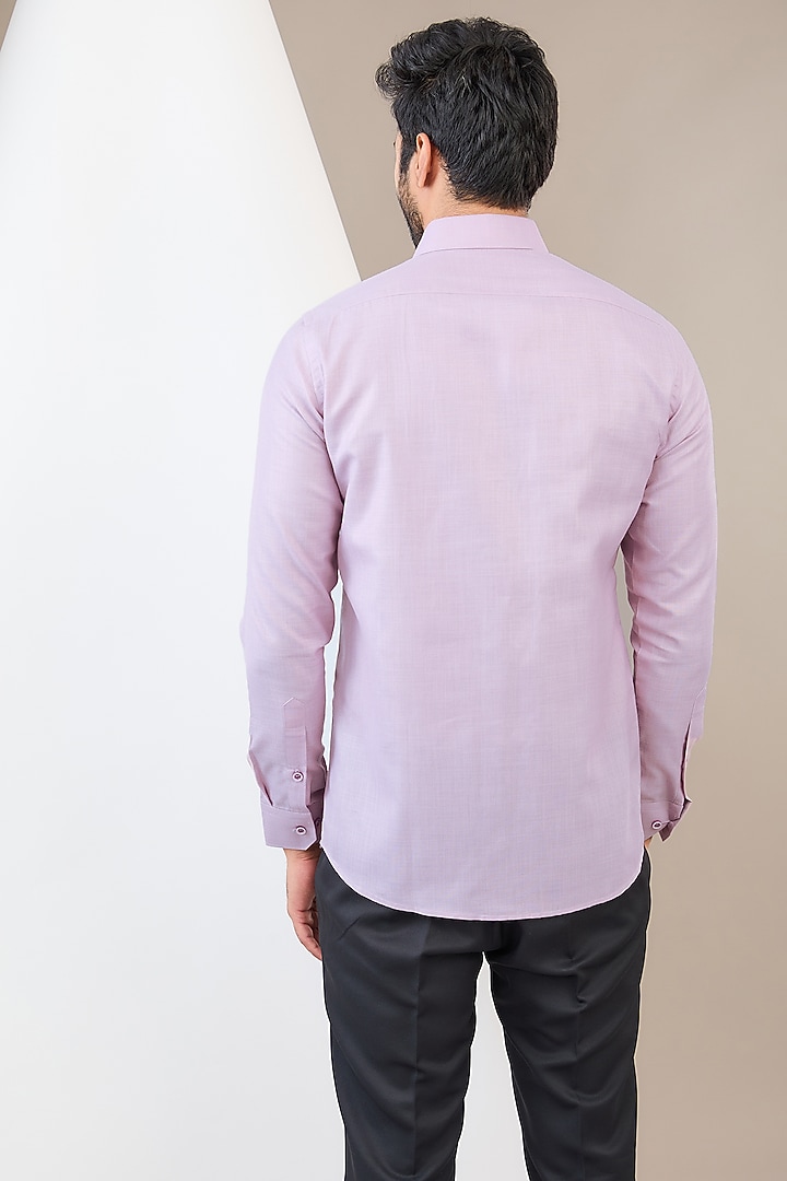 Mauve Cotton Blend Floral Printed Party Wear Shirt by Manish Nagdeo Men at Pernia's Pop Up Shop