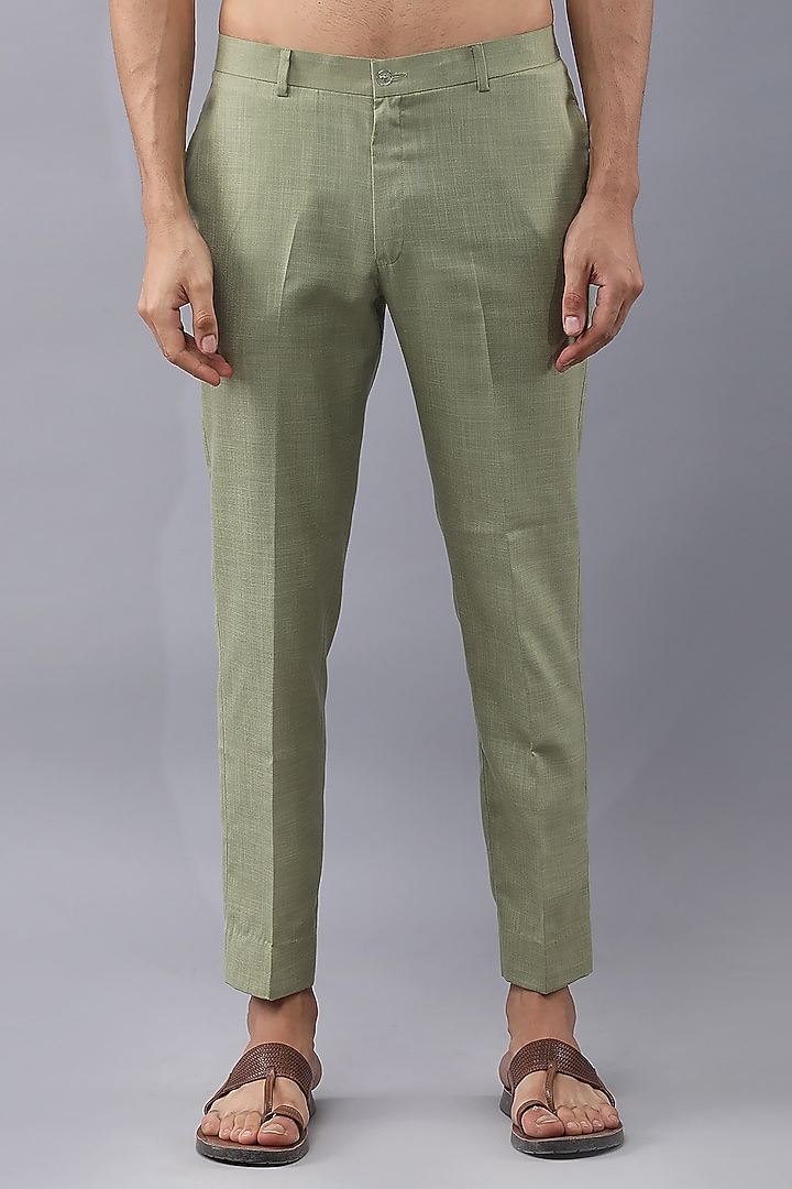 Green Ruby Silk Printed & Embroidered Bundi Jacket Set by Manish Nagdeo Men at Pernia's Pop Up Shop