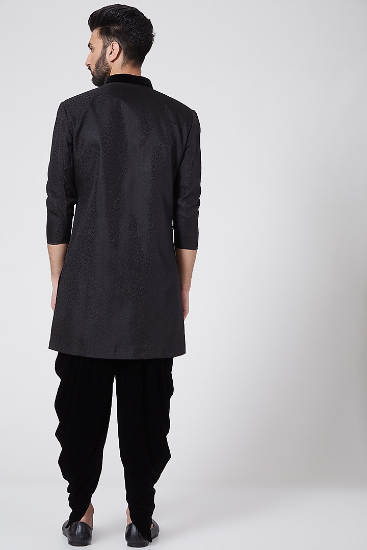 Black Kurta Set For Boys by Manish Nagdeo - Kids at Pernia's Pop Up Shop