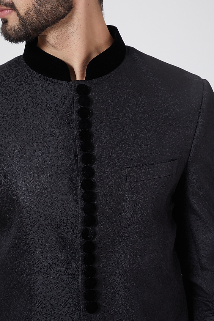 Black Kurta Set For Boys by Manish Nagdeo - Kids at Pernia's Pop Up Shop