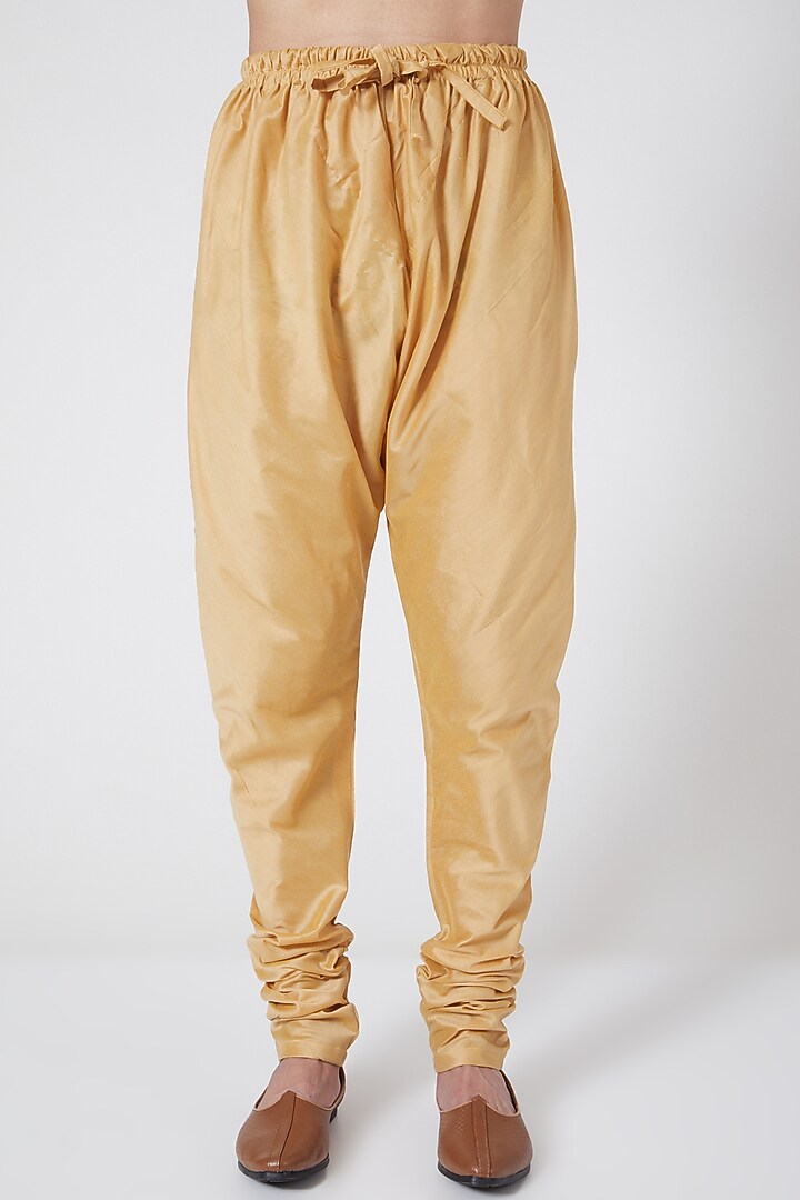 Gold kurta Set With Jacket For Boys by Manish Nagdeo - Kids at Pernia's Pop Up Shop