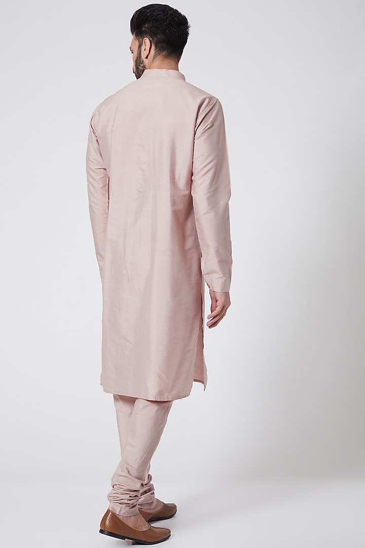 Light Pink Embroidered Sherwani Set For Boys by Manish Nagdeo - Kids at Pernia's Pop Up Shop