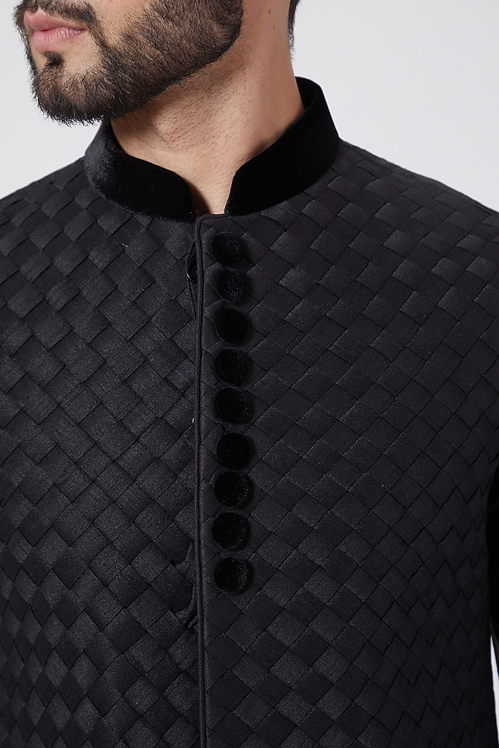 Black Kurta Set For Boys by Manish Nagdeo - Kids at Pernia's Pop Up Shop