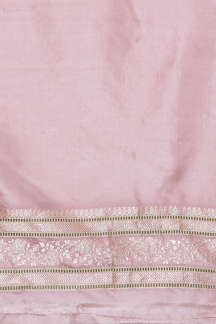 Mauve Pure Banarasi Silk Wedding Saree Set by Mint N Oranges at Pernia's Pop Up Shop