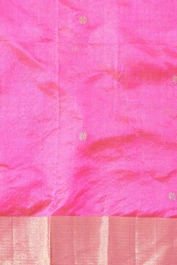 Yellow Pure Chanderi Silk Handwoven Festive Saree Set by Mint n oranges at Pernia's Pop Up Shop