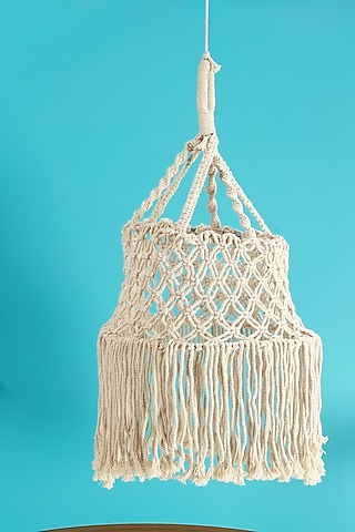 White Cotton Wall Hanging Jhoomer by Manor House