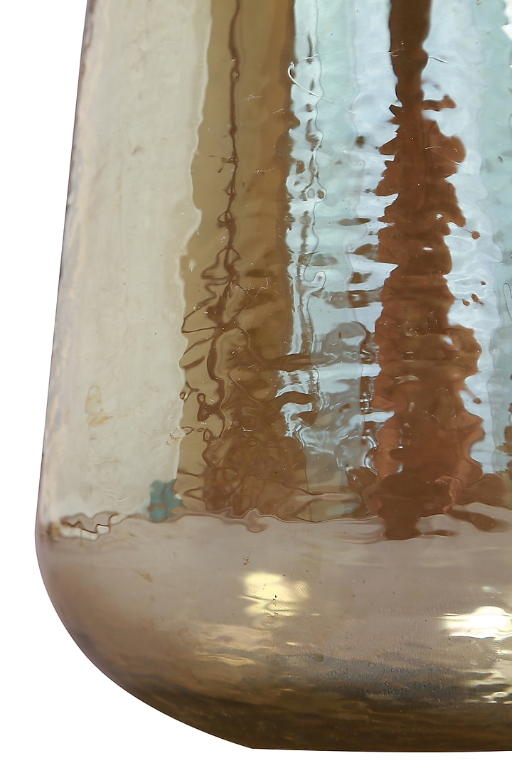 Gold Vase In Grey Glass by Manor House at Pernia's Pop Up Shop