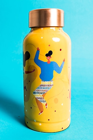 Yellow Copper Handcrafted Bottle by Manor House