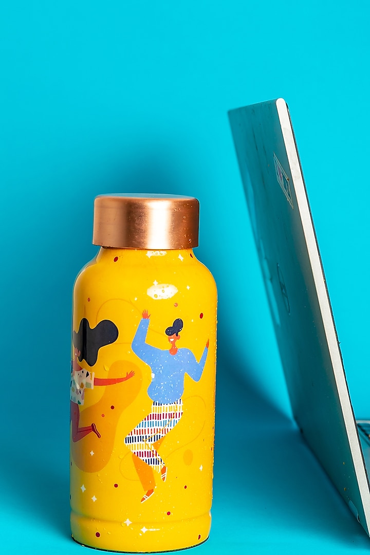 Yellow Copper Handcrafted Bottle by Manor House at Pernia's Pop Up Shop
