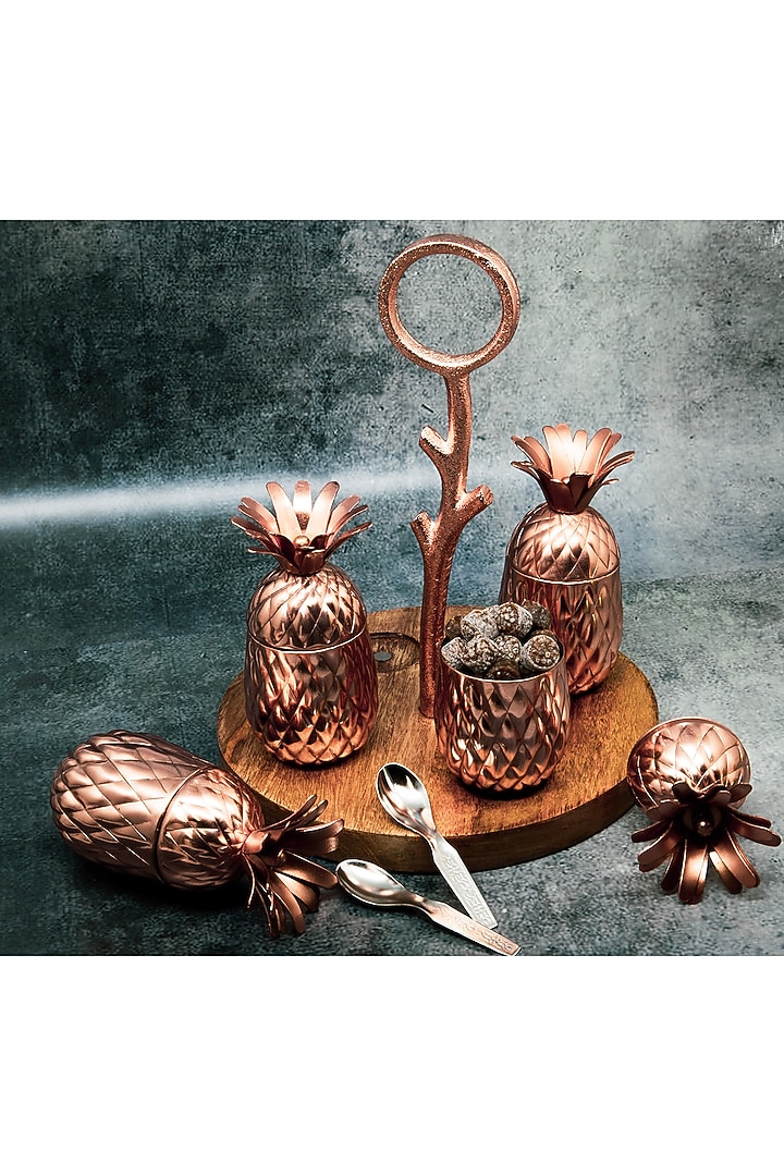 Copper Finish Serving Set (Set of 9) by Manor House at Pernia's Pop Up Shop