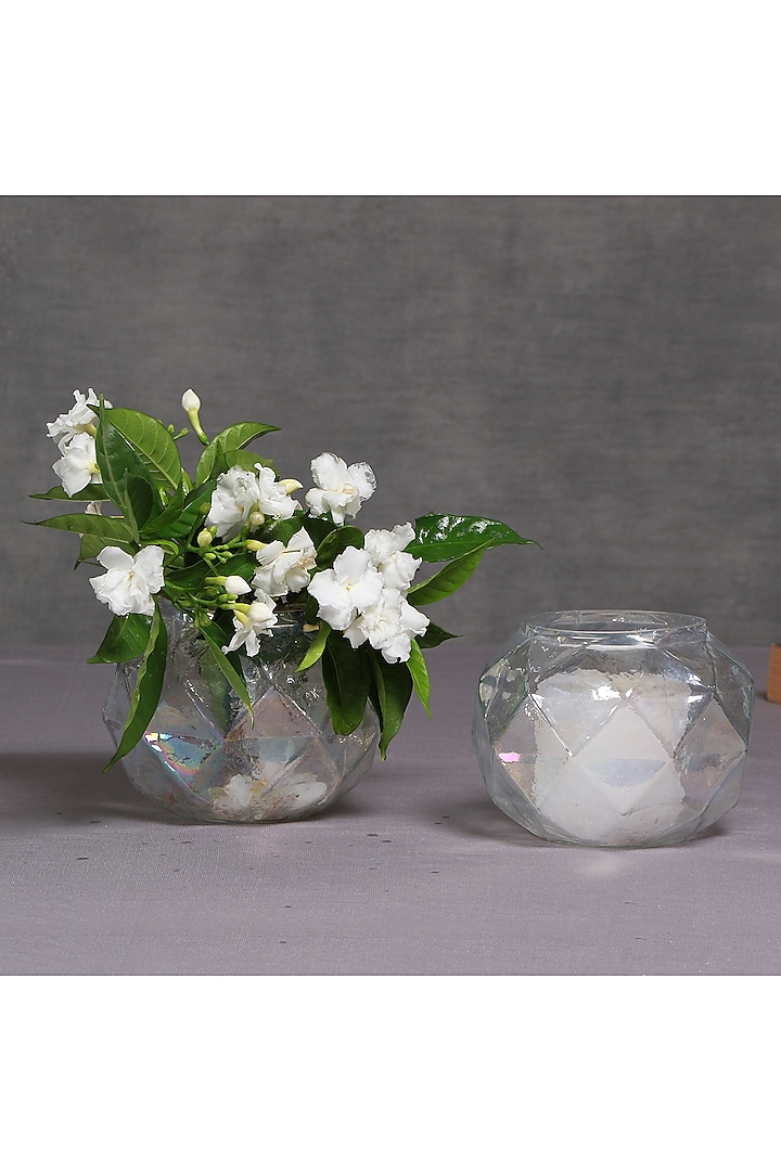 Transparent Glass Vase (Set of 2) by Manor House at Pernia's Pop Up Shop