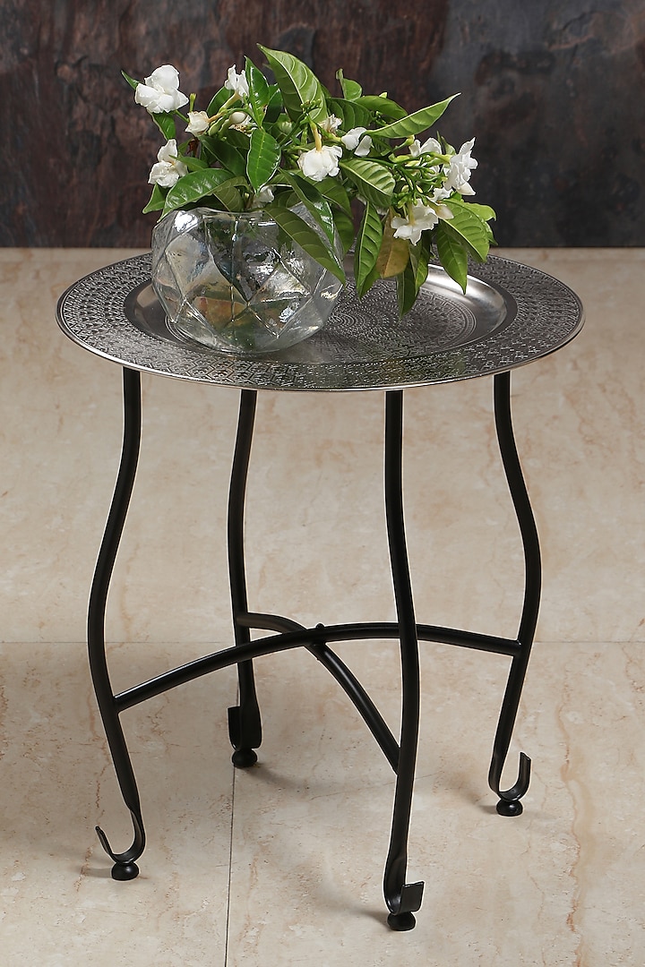 Silver Iron Foldable Table by Manor House