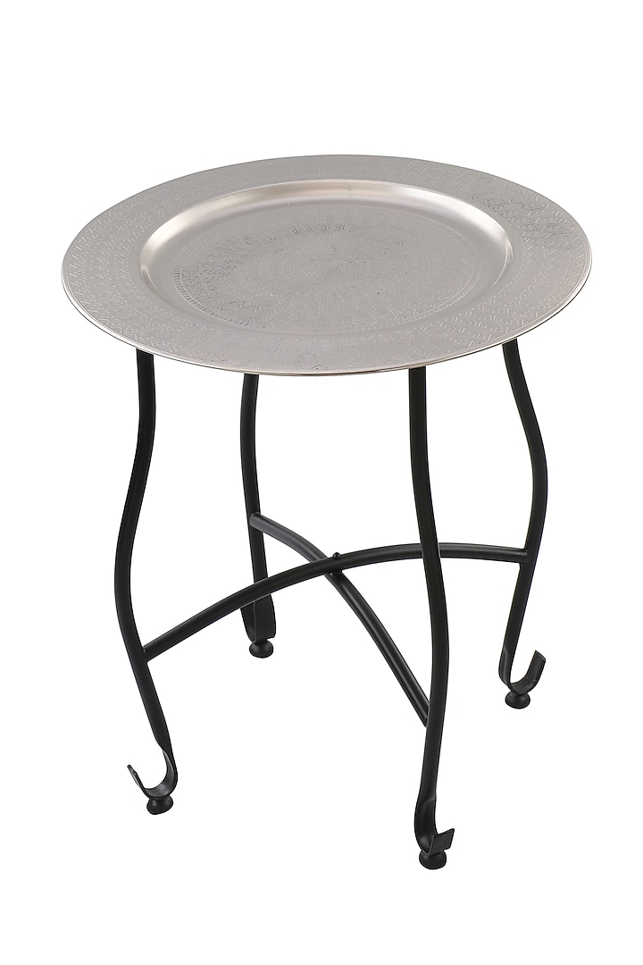 Silver Iron Foldable Table by Manor House at Pernia's Pop Up Shop