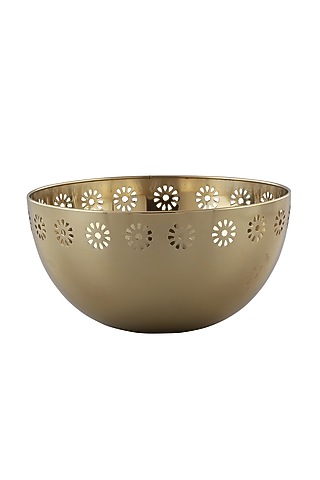 Gold Stainless Steel Bowl by Manor House