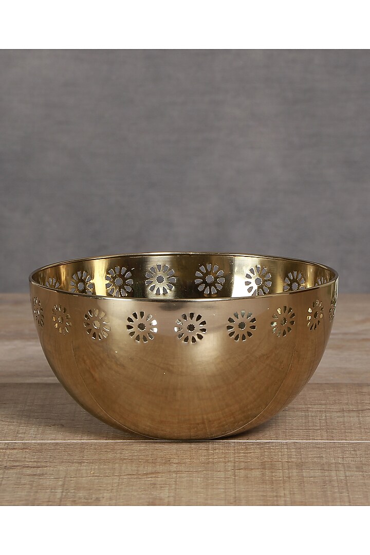 Gold Stainless Steel Bowl by Manor House at Pernia's Pop Up Shop