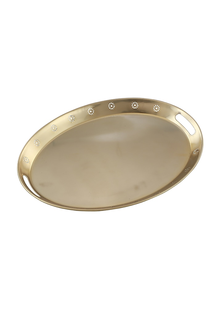 Powder Gold Aluminium Tray by Manor House at Pernia's Pop Up Shop