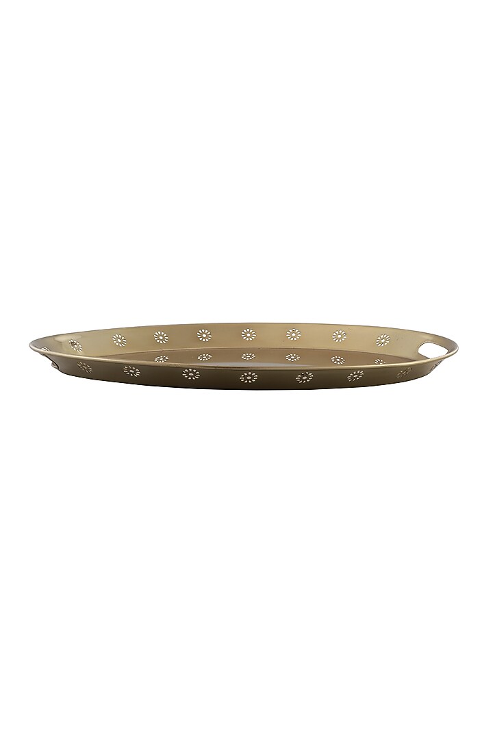 Powder Gold Aluminium Tray by Manor House at Pernia's Pop Up Shop