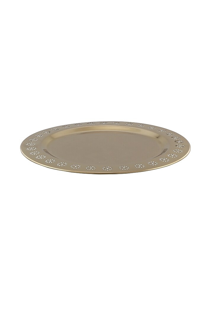 Gold Stainless Steel Plate by Manor House at Pernia's Pop Up Shop